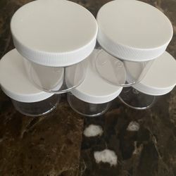 50  Pieces,  2OZ Plastic Jars Round Clear Cosmetic Container Jars