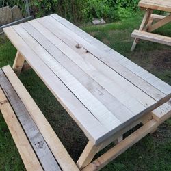 3 Different Sized Well Built  Picnic Tables