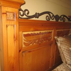 Broyhill "Knotty Pine" Queen Bed Frame