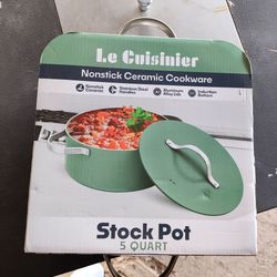 Le Cuisinier 5 Quart Ceramic Stock Pot with Lid