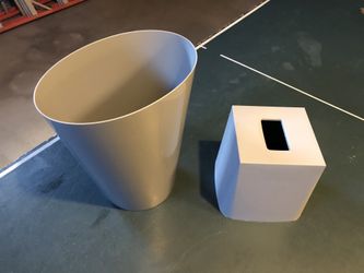 Wastebasket And Tissue Holder. $10 For Both.