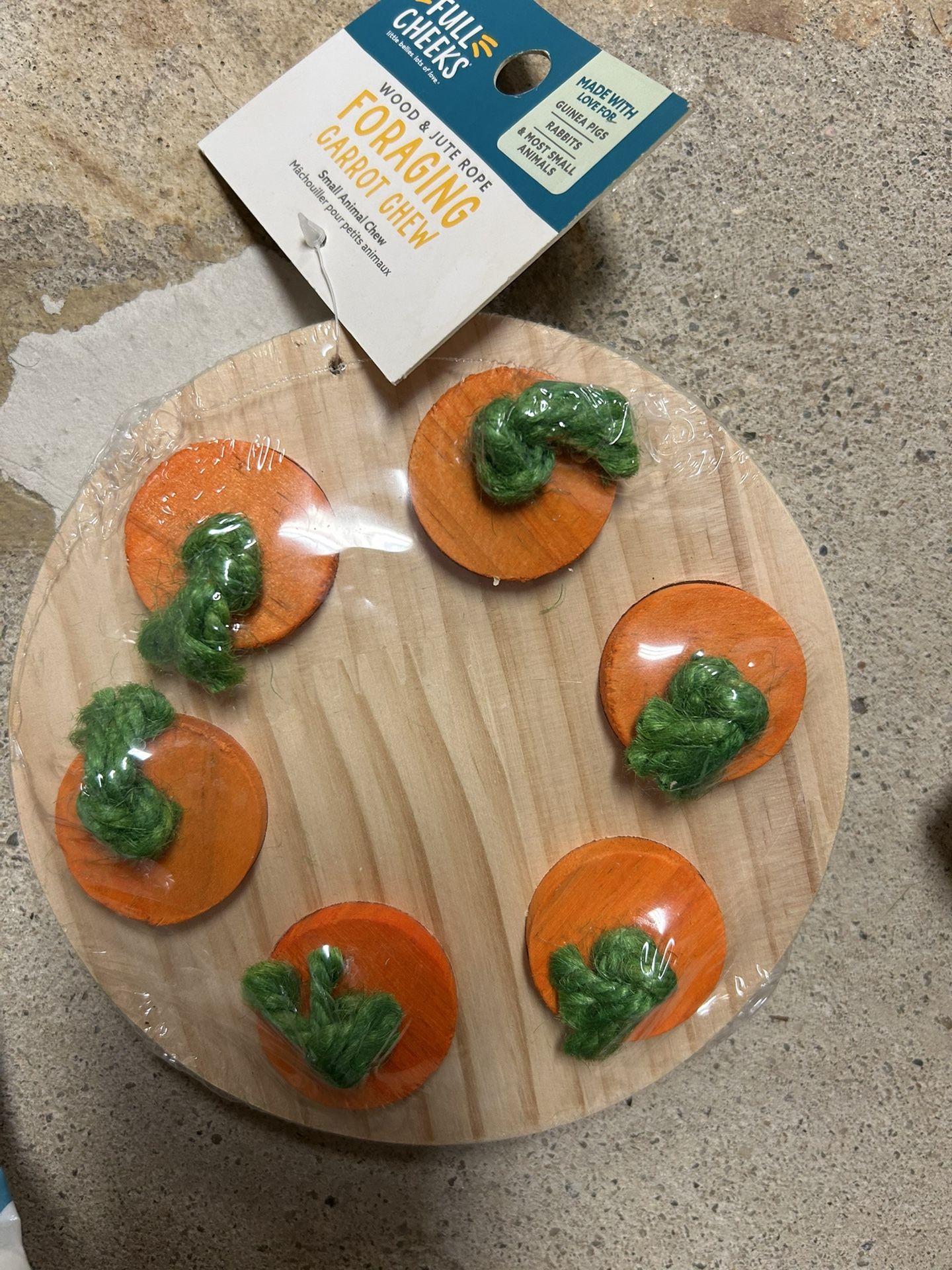 Rabbit wood puzzle treat enrichment chew
