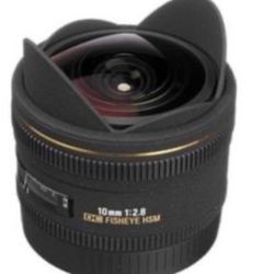 Sigma 10mm Fish-Eye Lens.