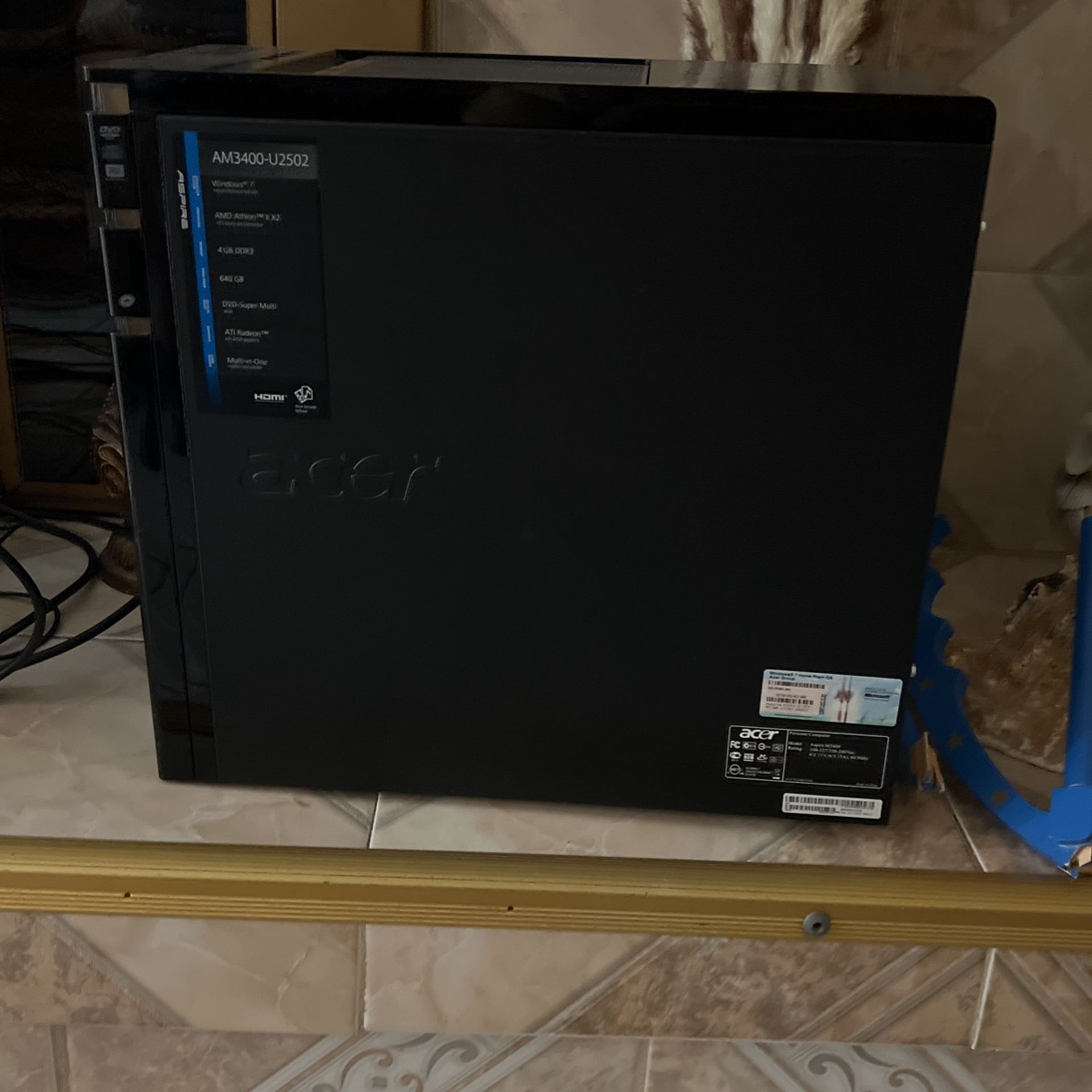 Acer Desktop Computer And Acer Monitor
