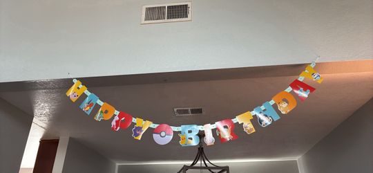Pokémon Happy Birthday Banner