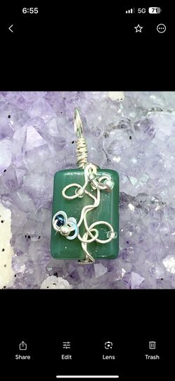 Handcrafted Green Aventurine stone Pendant 
