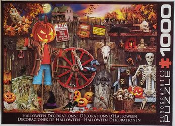 Eurographics Halloween Decorations 1000 Piece Jigsaw Puzzle 