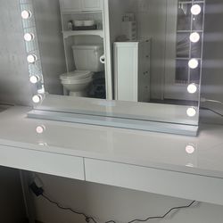 Vanity with mirror