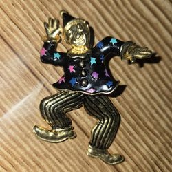 Vintage Clown  Brooch NO Flaws
