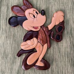Vintage Minnie Mouse wood plaque
