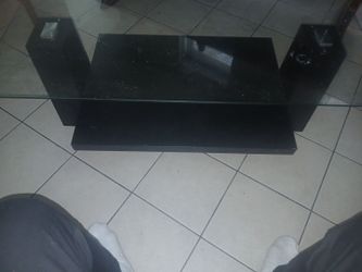 Black Glass Top Coffee Table
