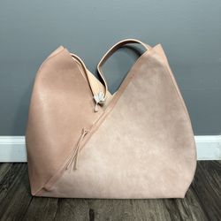 ULTA Beauty Pink/Blush Faux Leather Suede Very Large Tote Bag/Shoulder Purse