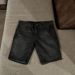 Mens Levi Black Jean Shorts