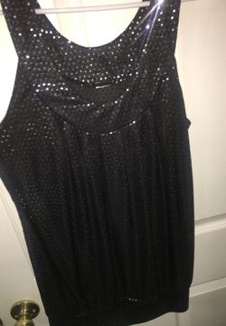 Black sequin top