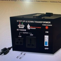 Rockstone Power 1000 Watt Voltage Converter Transformer -  Heavy Duty Set Up/Down
