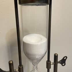 Vintage Brass Large Rotating Sand Hourglass Sand Timer Sandglass ~ 11.5” ~55+min