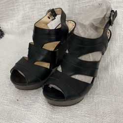 Coach Jazlyn Leather Wedge Size 6.5