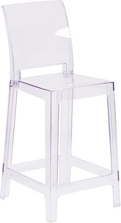 Chivary/Ghost Clear Barstool