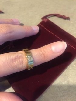Love Ring- Gold plated size 6