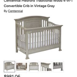 Munire/Centennial Medford Baby Crib With Mattress 