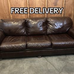 ASHLEY Leather Couch - Free Delivery 