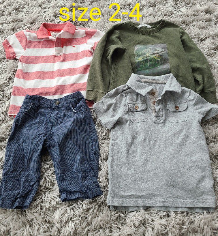Boys Clothes Size 2-4 H&M  Shorts Polos Sweater