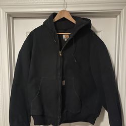Black Carhartt Hooded Jacket
