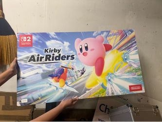 Nintendo Switch Kirby Air Raiders Official Cardboard Promotional Poster 36"x20"