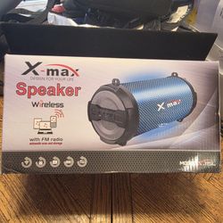 X-max FM Radio Auto Scan And Storage Wireless Bluetooth Speaker - Blue 