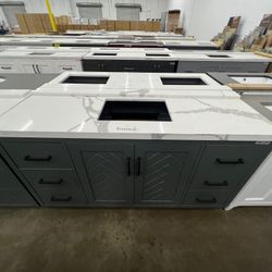 60 Inch bathroom vanity, single sink, vanidad tocador