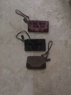 Set of 3 COACH Wristlets