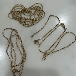 Gold Pleated Simple Bracelet 12pcs