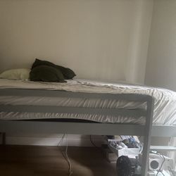 Loft Bed Full Size Solid Wood Dresser And Built In Shelving