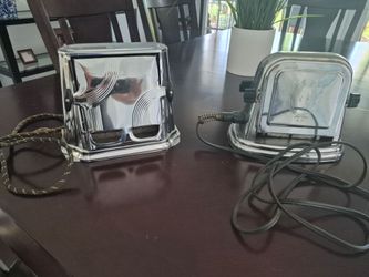 Vintage Chrome Art Deco Toasters – Lot of 2