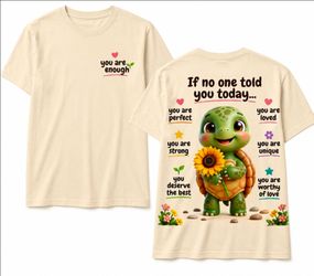 You Are Enough Turtle Graphic T-Shirt