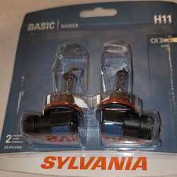 Sylvania Basic H11  55W Two Bulbs Headlight Low Beam Replacement Haloven Upgrade