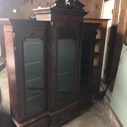 Victorian Eastlake 3 Door China Closet