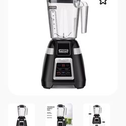 Waring Commercial BB300 Blade 1 HP Blender Toggle Switch Controls with Pulse feature with 48 oz BPA Free Copolyester Stacking Container,