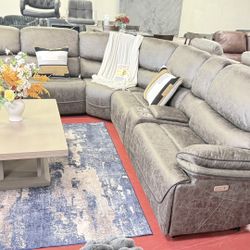 Power Reclining Living Room Furniture Sectional Sofa 