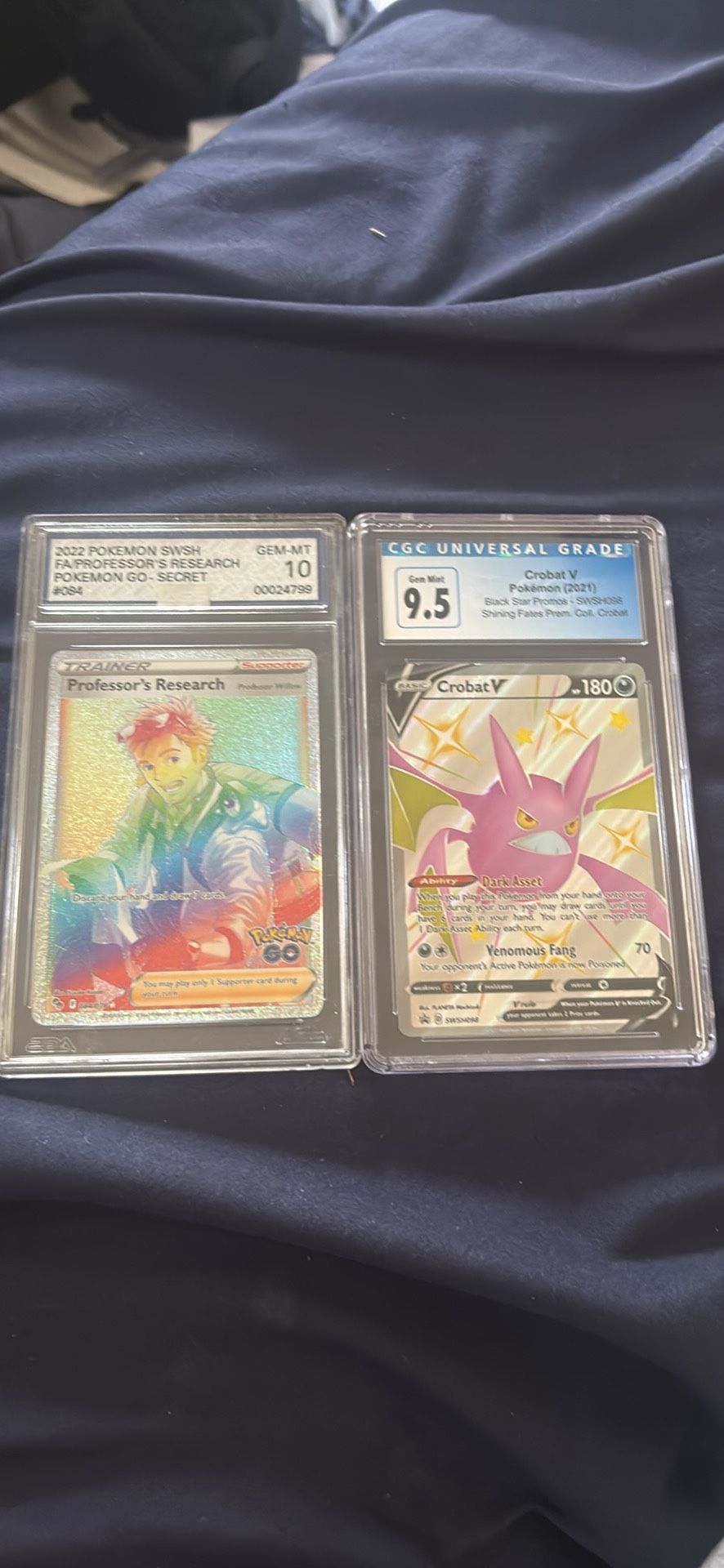 PSA 10 Professors Research and PSA 9.5 Crobat V
