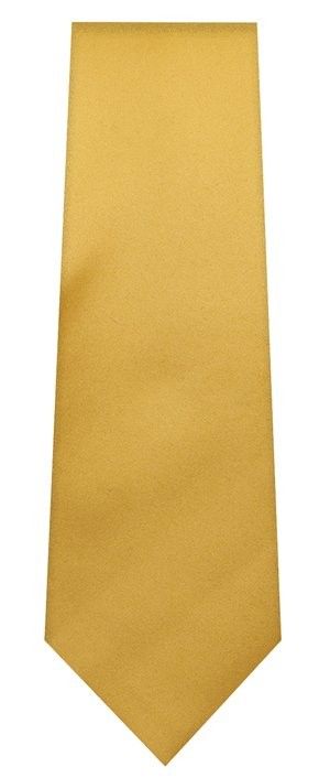 Gold Solid Tie – 3.25” Classic Width | 100% Microfiber