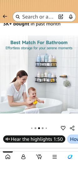Corner Shower Shelves Bathroom Organizer Set