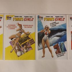 Fight Girls #1-4 AWA UPSHOT SERIES COMIC LOT FRANK CHO SABINE RICH NM B&B