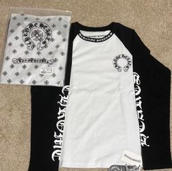 Chrome hearts long sleeve in black and white size small brand new with tags