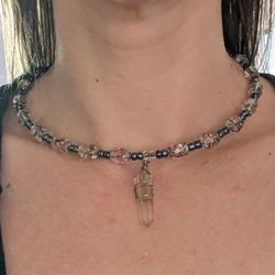 Beaded / Quartz Crystal Necklace