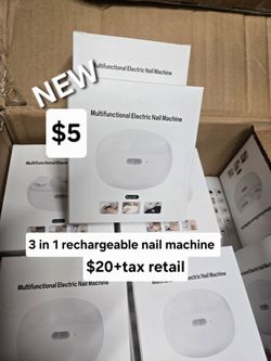 New 3 in 1 rechargeable nail machine $20+tax retail