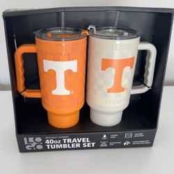 🏈 NEW Tennessee Volunteers 40oz Travel Tumbler Set (2-Pack) — Officially Licensed!