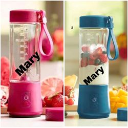 Licuadora Portátil Recargable Princess House     Disponible En Color Rosa Y Azul