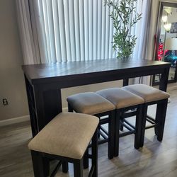 Dining room with stools