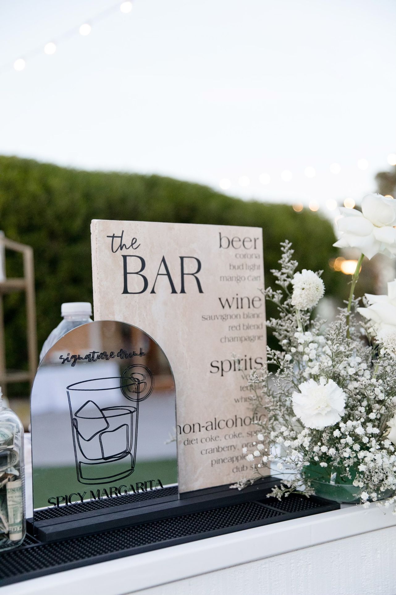 Wedding Decorations Bar Sign Stone